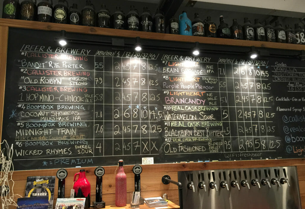 Callister Brewing Tap List