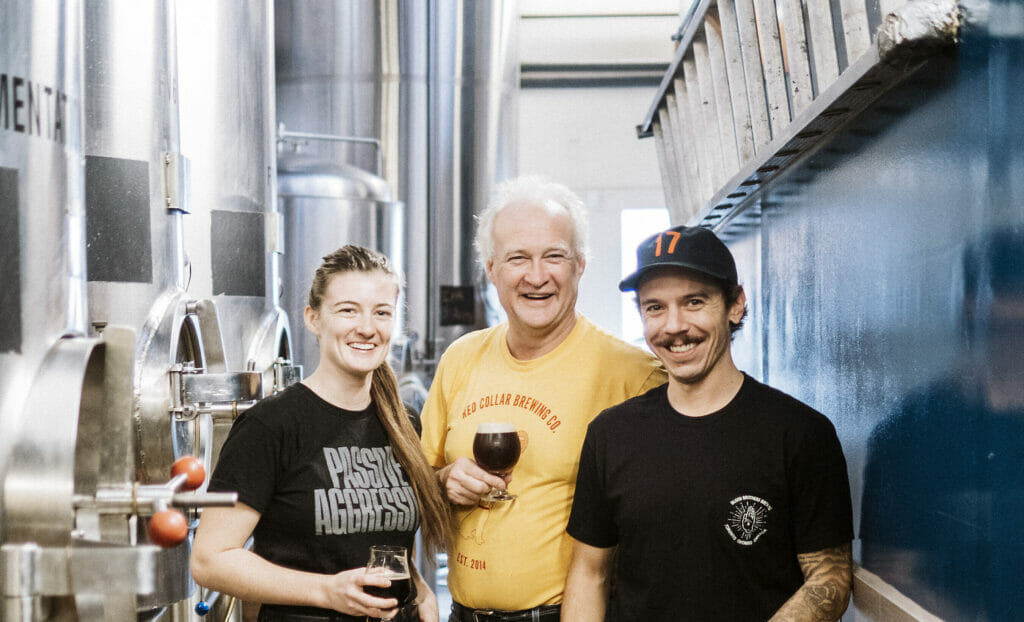 The team at Red Collar Brewing in Kamloops on the BC Ale Trail