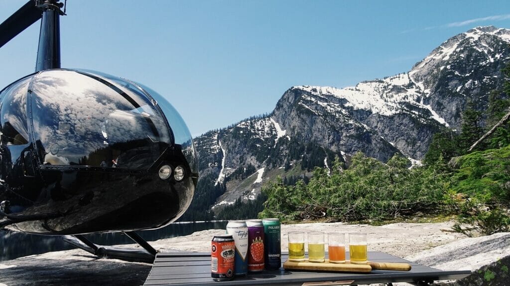Sky Helicopters mountaintop craft beer tasting