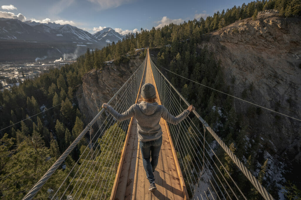 The Golden Skybridge is located in British Columbia's Kootenay Rockies region.