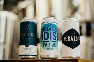 Brave Noise Pale Ale collaboration beer with Herald Street Brew Works and Land and Sea Brewing