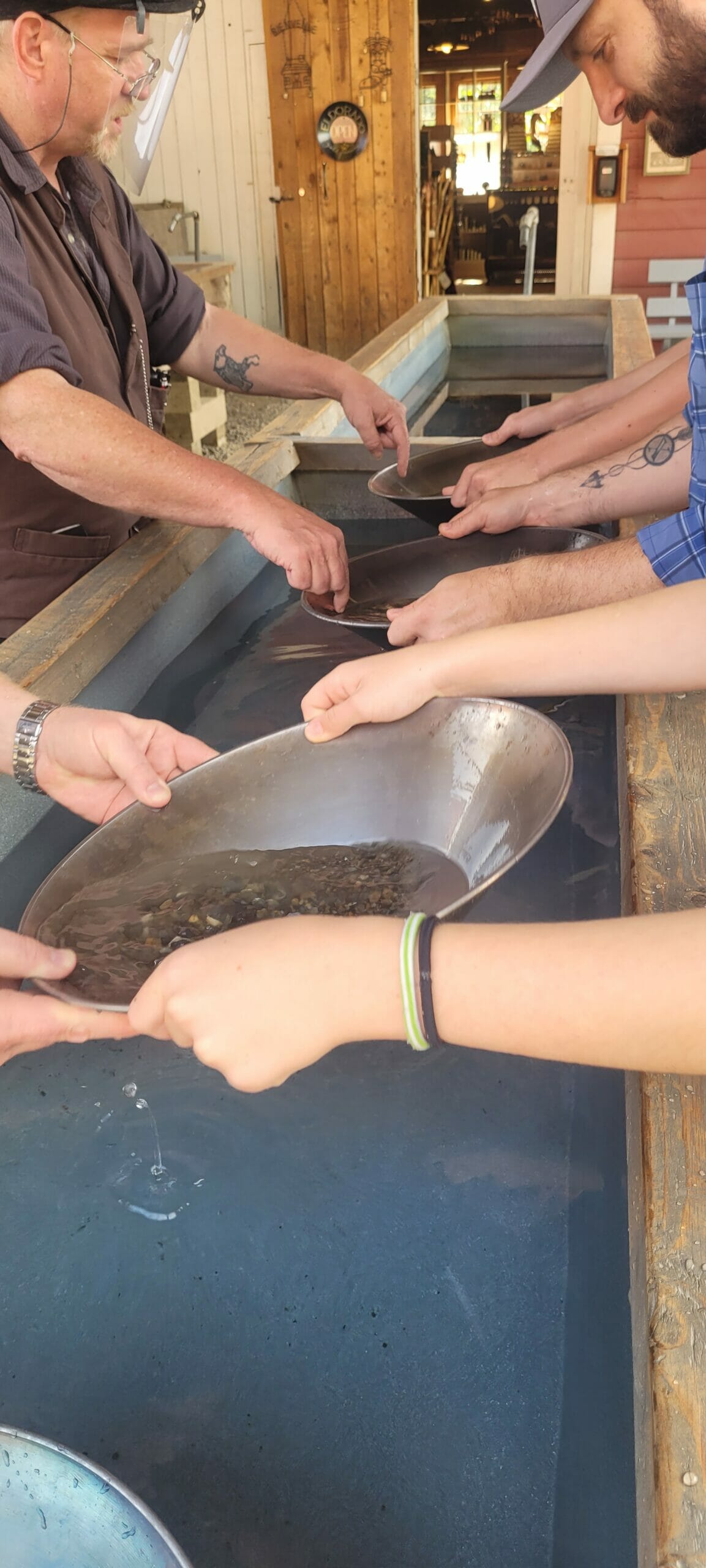 panning for gold in barkerville