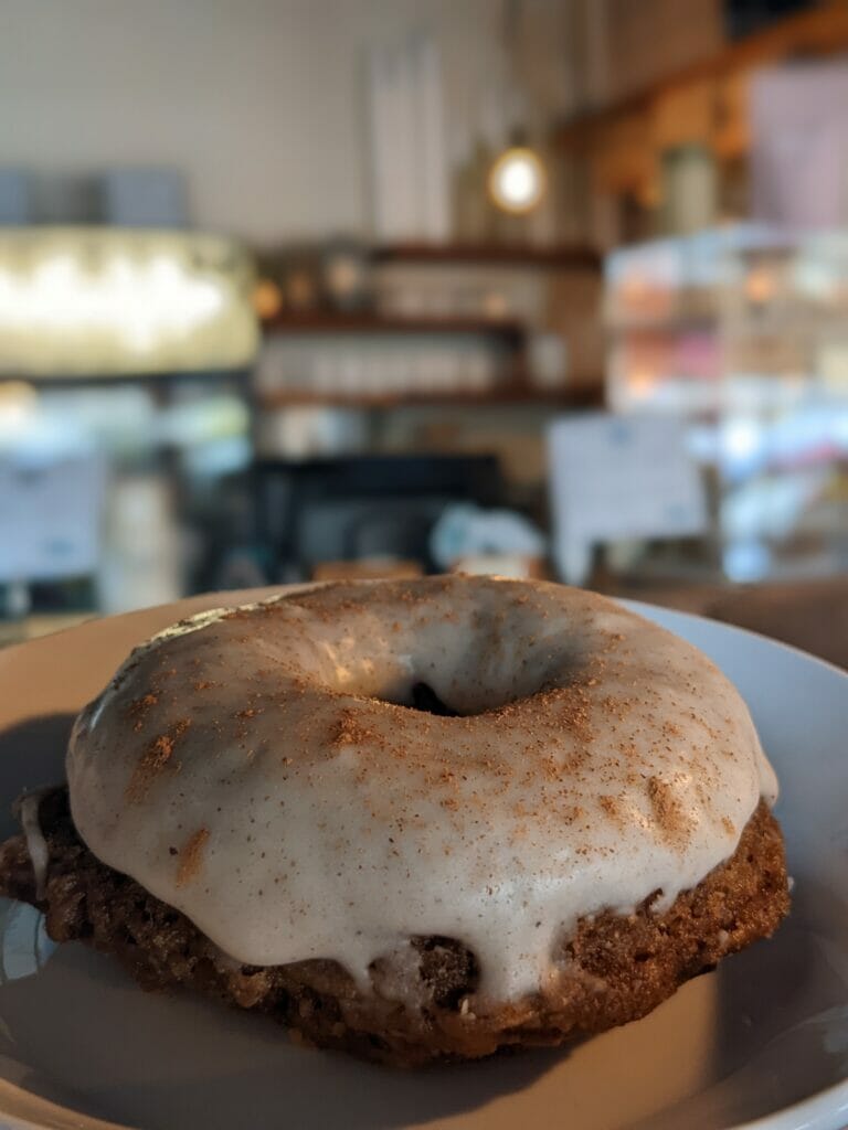 A glazed donut from Realm Food Co
