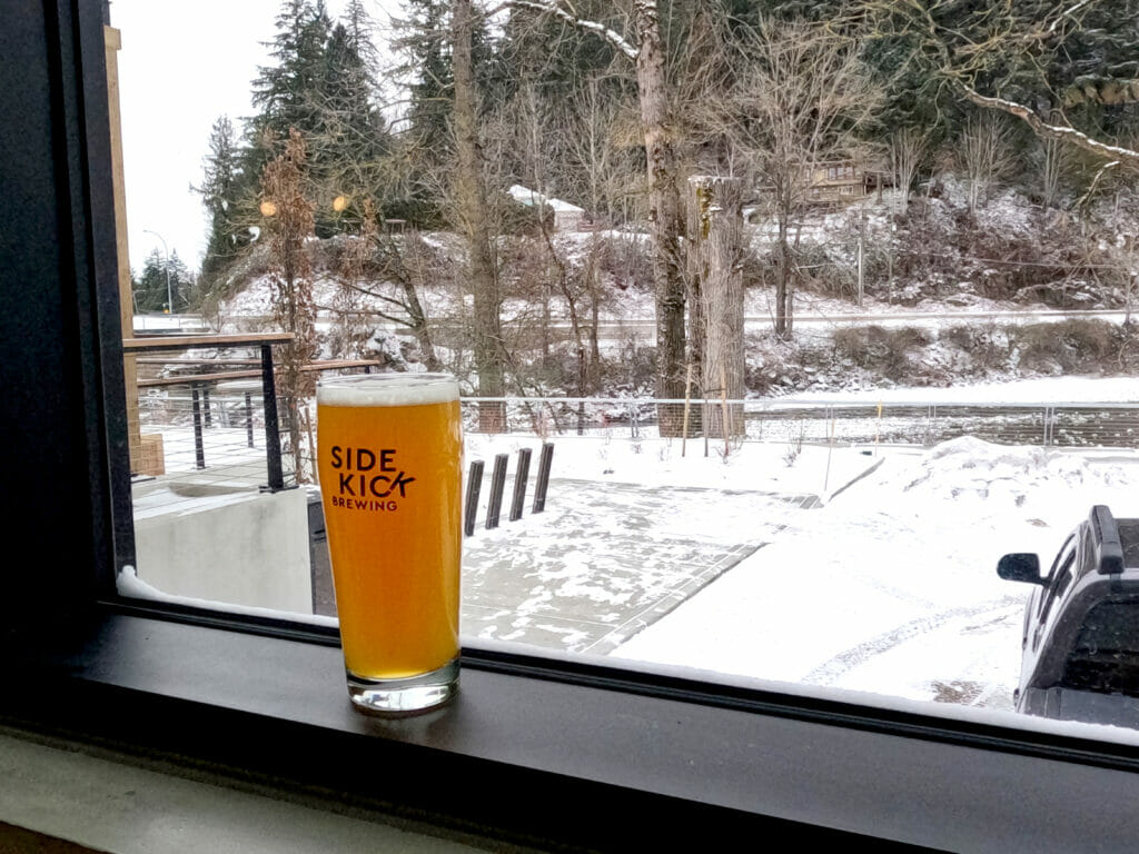 A beer with a view at Sidekick Brewing