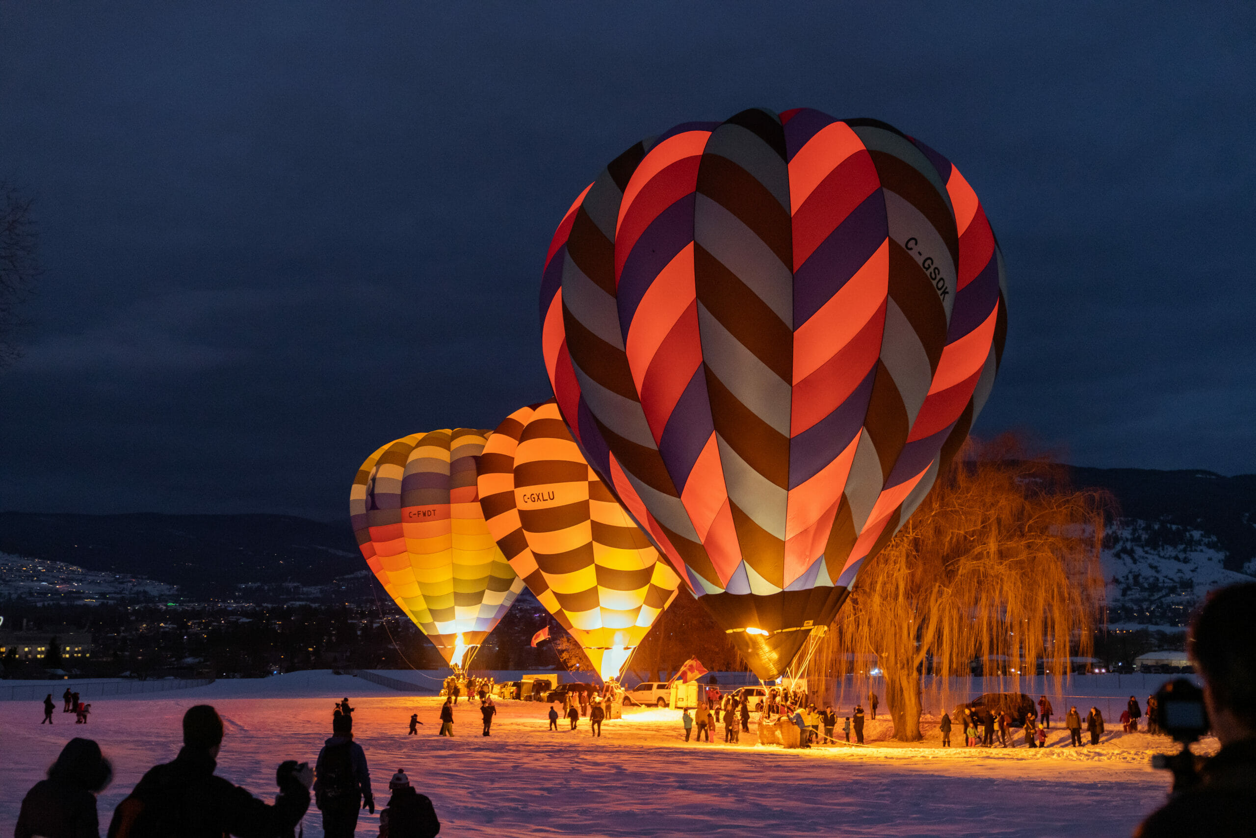 Hot Air balloons at the Vernon Winter Carnival